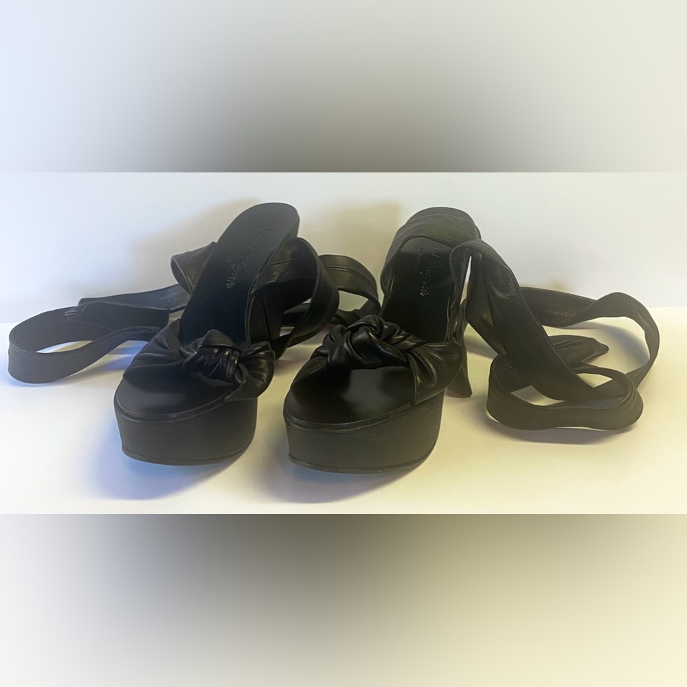 Robert Clergerie Black Tie Up Heels size 8